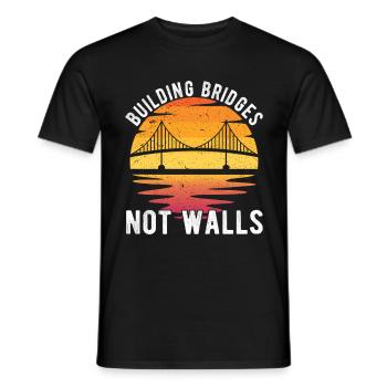 Bridge Engineer Bridge Construction - Men's T-Shirt - black - Front - AI Model Male 178 light (178cm)