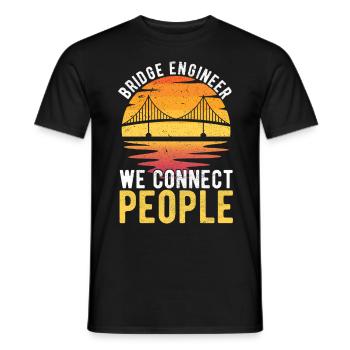 Ingénieur des ponts Construction de ponts - T-shirt homme - noir - Devant - AI Model Male 178 light (178cm)