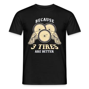 Les pneus couchés du tricycle 3 sont meilleurs - T-shirt homme - noir - Devant - AI Model Male 178 light (178cm)