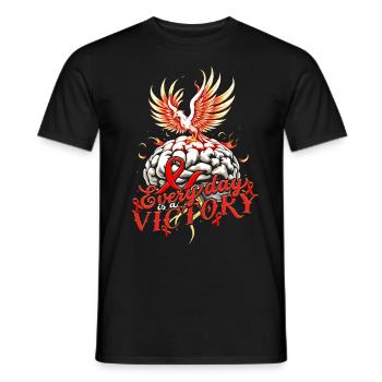 Stroke Recovery Everyday Is A Victory - Men's T-Shirt - black - Front - AI Model Male 178 light (178cm)