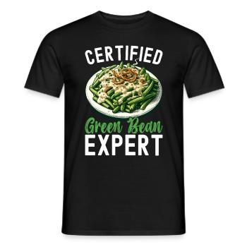 Casserole de haricots verts - T-shirt homme - noir - Devant - AI Model Male 178 light (178cm)
