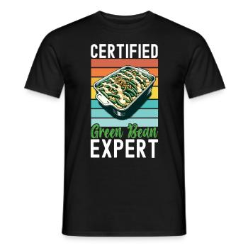 Casserole de haricots verts - T-shirt homme - noir - Devant - AI Model Male 178 light (178cm)