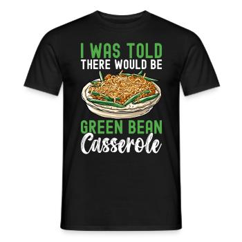 Casserole de haricots verts - T-shirt homme - noir - Devant - AI Model Male 178 light (178cm)