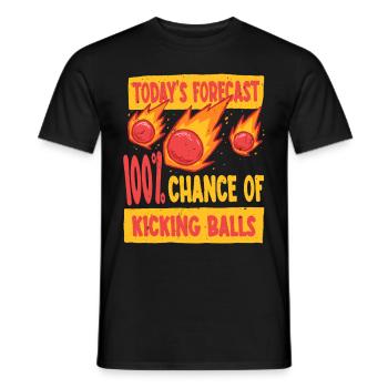 Joueurs de kickball - T-shirt homme - noir - Devant - AI Model Male 178 light (178cm)