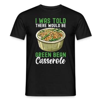 Casserole de haricots verts - T-shirt homme - noir - Devant - AI Model Male 178 light (178cm)