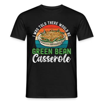 Casserole de haricots verts - T-shirt homme - noir - Devant - AI Model Male 178 light (178cm)