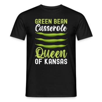 Casserole de haricots verts - T-shirt homme - noir - Devant - AI Model Male 178 light (178cm)