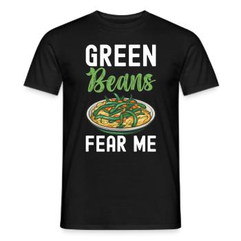 Casserole de haricots verts - T-shirt homme - noir - Devant - AI Model Male 178 light (178cm)