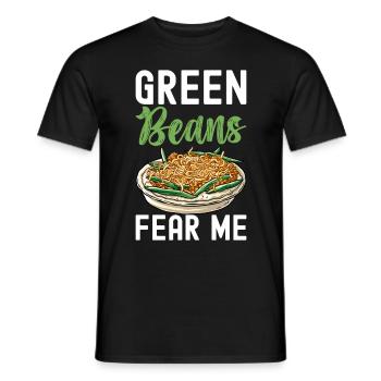 Casserole de haricots verts - T-shirt homme - noir - Devant - AI Model Male 178 light (178cm)