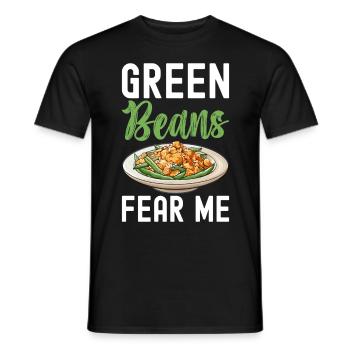 Casserole de haricots verts - T-shirt homme - noir - Devant - AI Model Male 178 light (178cm)
