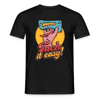 Upholsterer Upholsterer Upholstery Tack It Easy - Men's T-Shirt - black - Front - AI Model Male 178 light (178cm)
