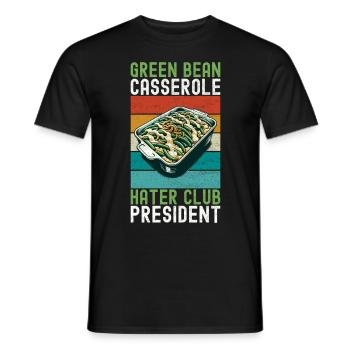 Casserole de haricots verts - T-shirt homme - noir - Devant - AI Model Male 178 light (178cm)