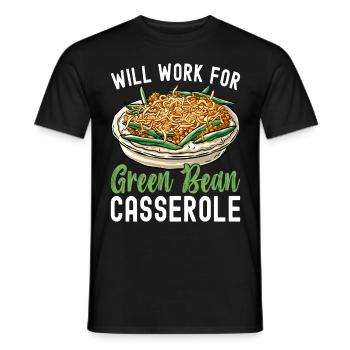 Casserole de haricots verts - T-shirt homme - noir - Devant - AI Model Male 178 light (178cm)