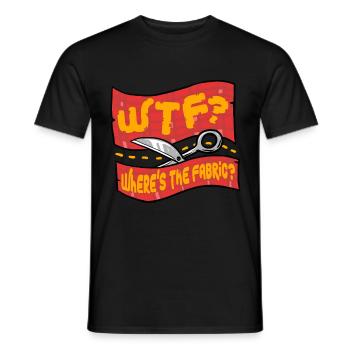 Upholsterer Upholsterer Upholstery Where's The Fabric? - Men's T-Shirt - black - Front - AI Model Male 178 light (178cm)