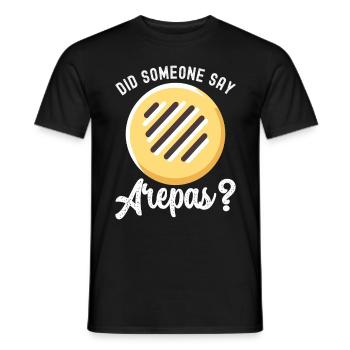 Venezuelan Arepas - Men's T-Shirt - black - Front - AI Model Male 178 light (178cm)