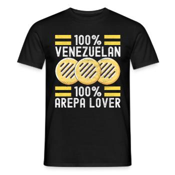 Venezuelan Arepas - Men's T-Shirt - black - Front - AI Model Male 178 light (178cm)