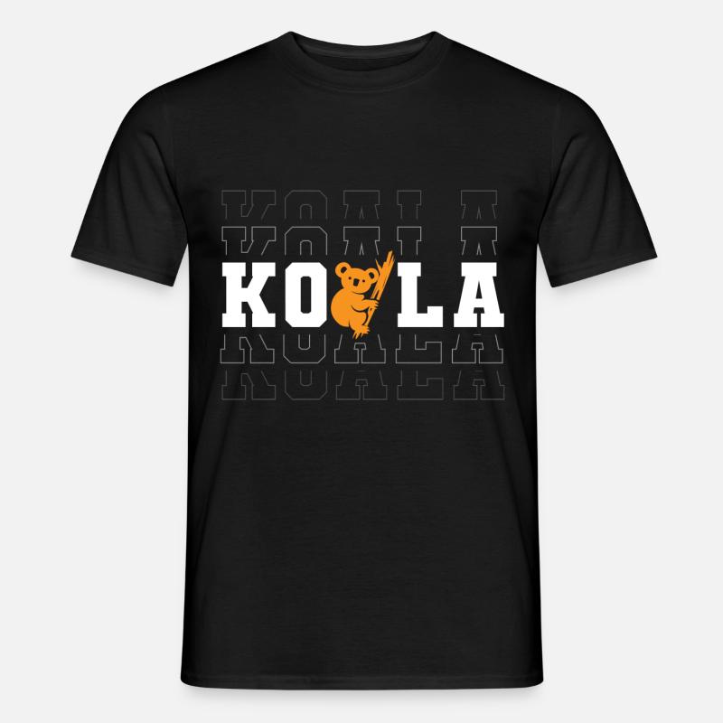 Koala Tier Bären Baum - Männer T-Shirt - Schwarz
