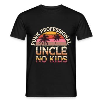 Punk Professional Uncle No Kids 13 - Männer T-Shirt - Schwarz - Vorne - AI Model Male 178 light (178cm)