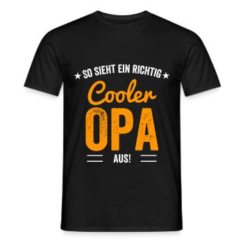 So sieht ein richtig cooler Opa aus - Männer T-Shirt - Schwarz - Vorne - AI Model Male 178 light (178cm)