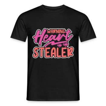 Saint-Valentin, amoureux coureurs de jupons - T-shirt homme - noir - Devant - AI Model Male 178 light (178cm)