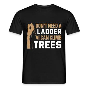 Ich brauche keine Leiter, ich kann Bäume erklimmen - Männer T-Shirt - Schwarz - Vorne - AI Model Male 178 light (178cm)