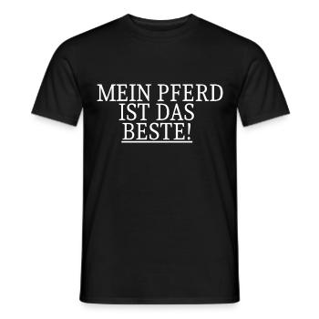 Mein Pferd ist das Beste - Männer T-Shirt - Schwarz - Vorne - AI Model Male 178 light (178cm)