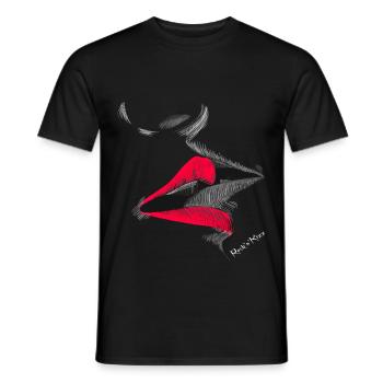Kissme - Männer T-Shirt - Schwarz - Vorne - AI Model Male 178 light (178cm)