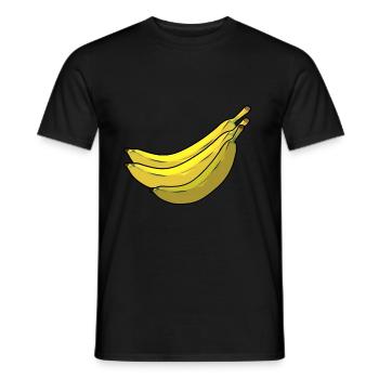 Fruits, fruits, bananas, bananas, vitamins, food - Men's T-Shirt - black - Front - AI Model Male 178 light (178cm)