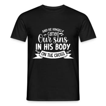 Easter - Celebrate the Resurrection of Jesus - Men's T-Shirt - black - Front - AI Model Male 178 light (178cm)