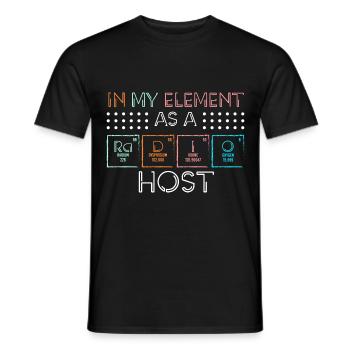 Podcast Ankündigung Sprecher Sendung - Männer T-Shirt - Schwarz - Vorne - AI Model Male 178 light (178cm)