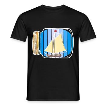 voilier, nautique, nautique, côtier, maritime - T-shirt homme - noir - Devant - AI Model Male 178 light (178cm)
