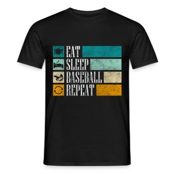 Sport Team Catcher - Männer T-Shirt - Schwarz - Vorne - AI Model Male 178 light (178cm)