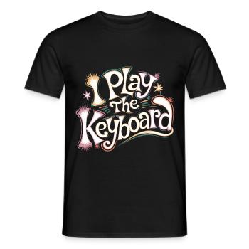 I Play The Keyboard 13 - Männer T-Shirt - Schwarz - Vorne - AI Model Male 178 light (178cm)