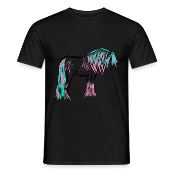 Horse - Men's T-Shirt - black - Front - AI Model Male 178 light (178cm)