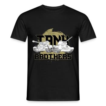 Tank driver hobby sport leisure gift - Men's T-Shirt - black - Front - AI Model Male 178 light (178cm)