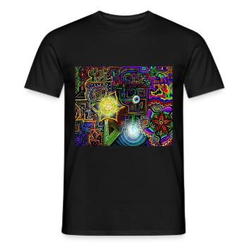 indischen mecanique crop - Männer T-Shirt - Schwarz - Vorne - AI Model Male 178 light (178cm)
