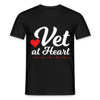 Veterinarian in the heart - Men's T-Shirt - black - Front - AI Model Male 178 light (178cm)
