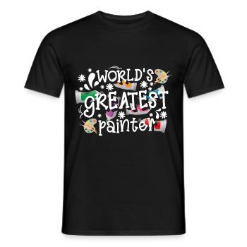 Colors Work Master Painter - Men's T-Shirt - black - Front - AI Model Male 178 light (178cm)