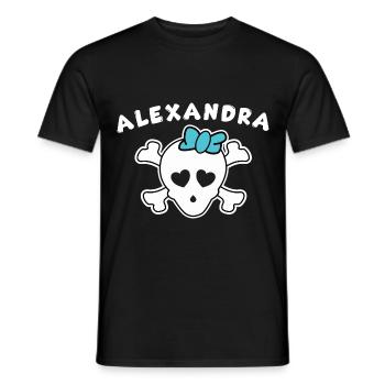 Piratin Alexandra Design für Mädchen und Frauen - Männer T-Shirt - Schwarz - Vorne - AI Model Male 178 light (178cm)