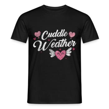 Partenaire relationnel Tendresse câline - T-shirt homme - noir - Devant - AI Model Male 178 light (178cm)