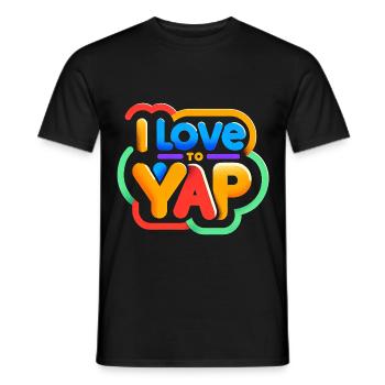 I Love To Yap 12 - Männer T-Shirt - Schwarz - Vorne - AI Model Male 178 light (178cm)