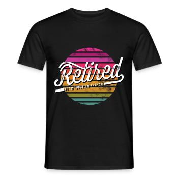 Retired Pension - Männer T-Shirt - Schwarz - Vorne - AI Model Male 178 light (178cm)