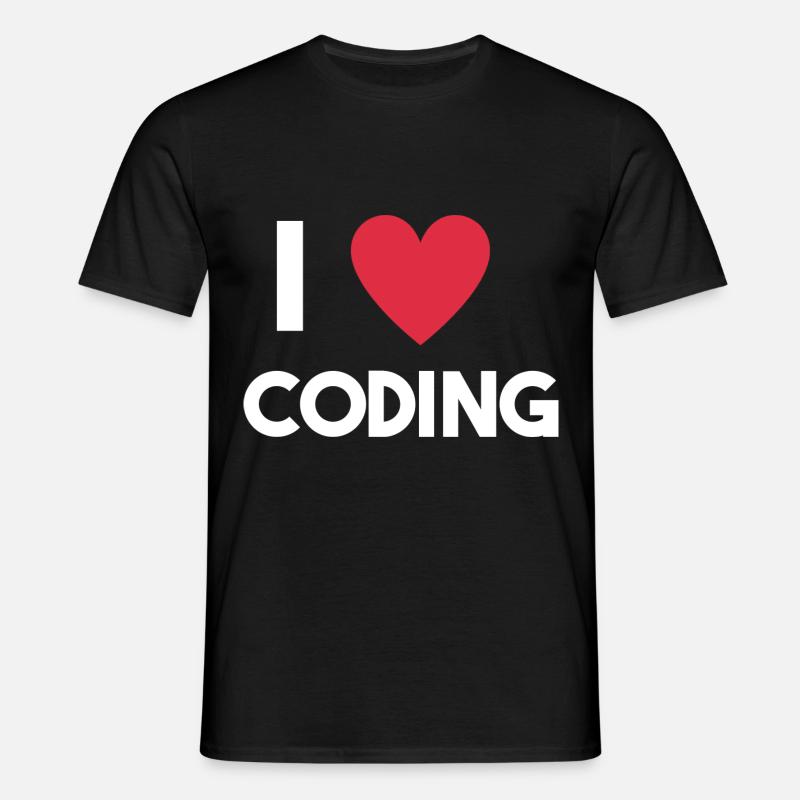 I love coding - Men's T-Shirt - black