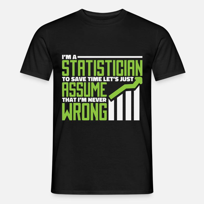 Statistiker - Männer T-Shirt - Schwarz