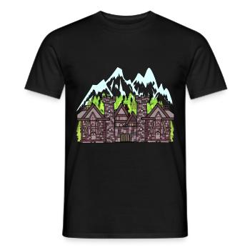Autriche Château médiéval Forteresse Chevaliers fantastiques - T-shirt homme - noir - Devant - AI Model Male 178 light (178cm)