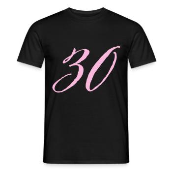 30e anniversaire 30 ans - T-shirt homme - noir - Devant - AI Model Male 178 light (178cm)