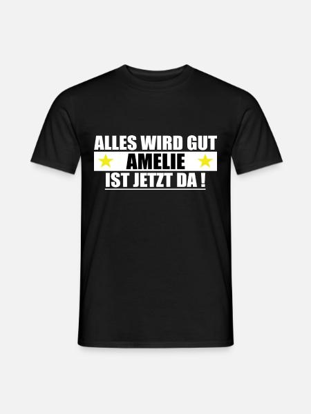 Amelie Name Vorname Geburtstag - Männer T-Shirt - Schwarz