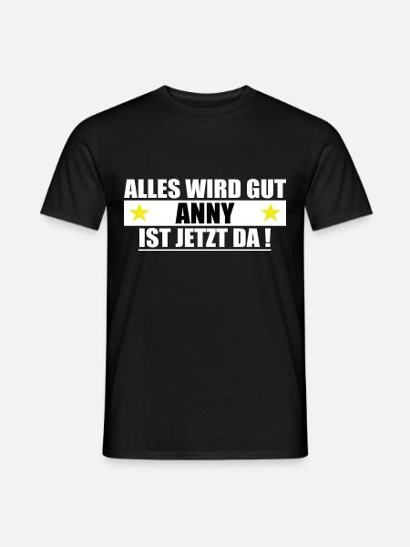 Anny Name Vorname Geburtstag - Männer T-Shirt - Schwarz