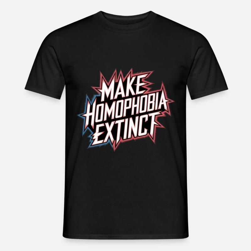 Make Homophobia Extinct 7 - Männer T-Shirt - Schwarz
