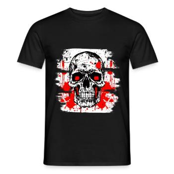 Totenschädel Tattoo Heavy Metal Rocker - Männer T-Shirt - Schwarz - Vorne - AI Model Male 178 light (178cm)